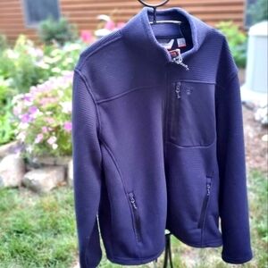 Free Country Dark Navy Grid Fleece Sz.‎ XL Jacket